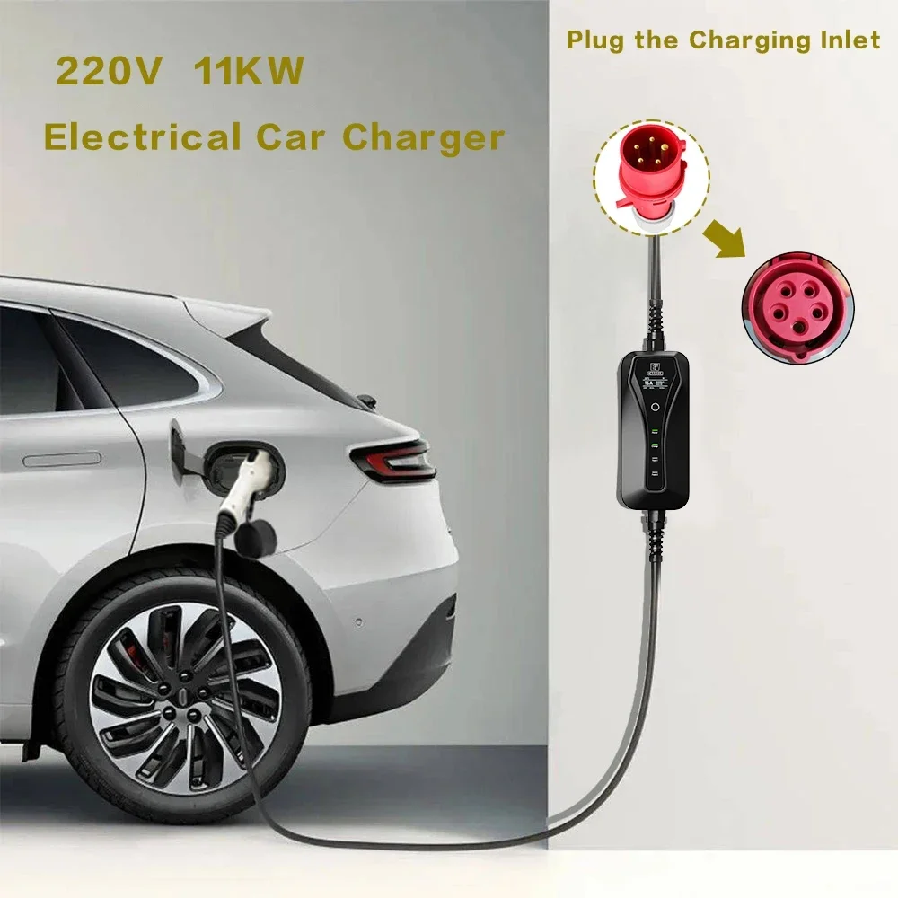 11KW 16A Tragbares EV-Ladegerä – Type 2 Portable Ev Charger 11Kw Cee Bewertung und Preis